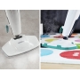 Leifheit CleanTenso steam mop against bacteria and germs, fast-heating steam cleaner, floor cleaner with step regulation