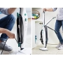 Leifheit CleanTenso steam mop against bacteria and germs, fast-heating steam cleaner, floor cleaner with step regulation