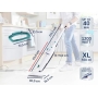 Leifheit CleanTenso steam mop against bacteria and germs, fast-heating steam cleaner, floor cleaner with step regulation