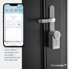 Умный дверной замок Homematic IP, управление через приложение и голосом, серебристый