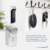 Cerradura de puerta inteligente Homematic IP, control por voz y aplicación, color plata