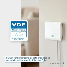 Detector de movimiento Homematic IP Smart Home con actuador de conmutación para uso exterior.