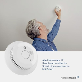 Homematic IP smoke detector with Q-label, white