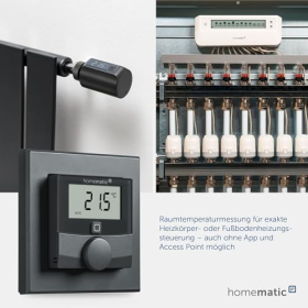 Homematic IP Smart Home - Termostato de pared con sensor de humedad