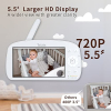 Teble Babyphone mit Kamera, 5,5" HD Display, Nachtsicht & Audio
