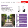 Cámara de exterior EMOS GoSmart WiFi de 3 MP con LED, compatible con aplicación y Alexa/Google.
