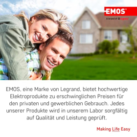 EMOS GoSmart Außenkamera WiFi 3MP mit LED, App & Alexa/Google-kompatibel 