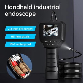 Cámara endoscópica portátil IPS de 2,4", cámara de inspección Explorer, endoscopio IP67 de 8 mm, tubo de inspección de 1 m