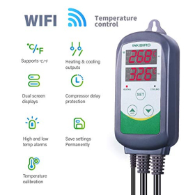 Termostato Inkbird ITC-308-WIFI – Controlador de temperatura WiFi para calefacción y refrigeración con control por app