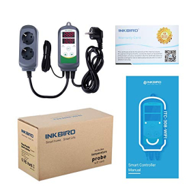 Termostato Inkbird ITC-308-WIFI – Controlador de temperatura WiFi para calefacción y refrigeración con control por app