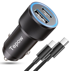 Cigarette lighter USB C car charger 60W