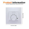 Mechanischer Raumthermostat 230V 16A, Wandthermostat für Fußbodenheizung