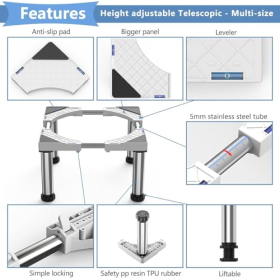 DEWEL Adjustable Base for Refrigerator & Dishwasher, White