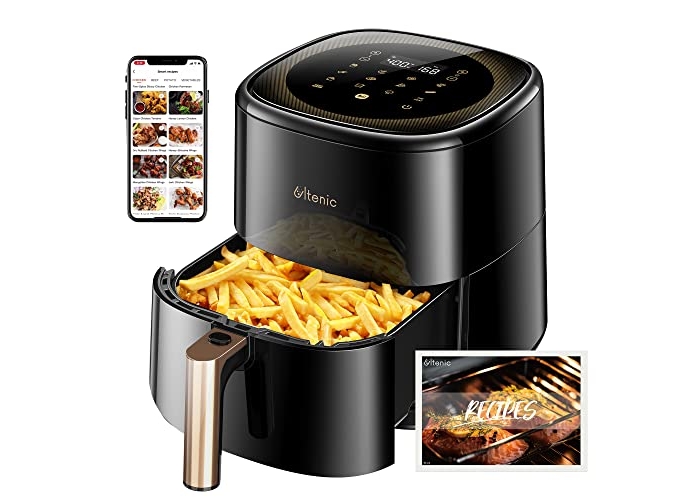 Ultenic Heißluftfritteuse, 5L Familienformat für 4-6 Portionen Ultenic Heißluftfritteuse, 5L Familienformat für 4-6 Portionen