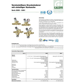 Редуктор давления воды Caleffi 3/4 дюйма DN20 со сменным картриджем и манометром
