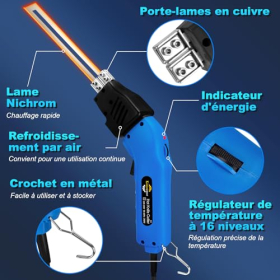 Komsep 80W Couteau Électrique Découpeur Mousse 0-600℃ с рефроидизмом