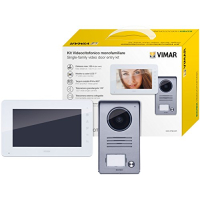 Vimar K40910 Surface-Mounted Video Intercom System with 7" Capacitive LCD Keypad, Audio/Video Intercom, Set of 2