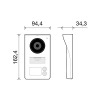Vimar K40931 Wall-Mounted Video Door Intercom Set: 2 Color LCD Door Intercom Units 7", 2-Button Doorbell, Power Supplies and Mounting Kits