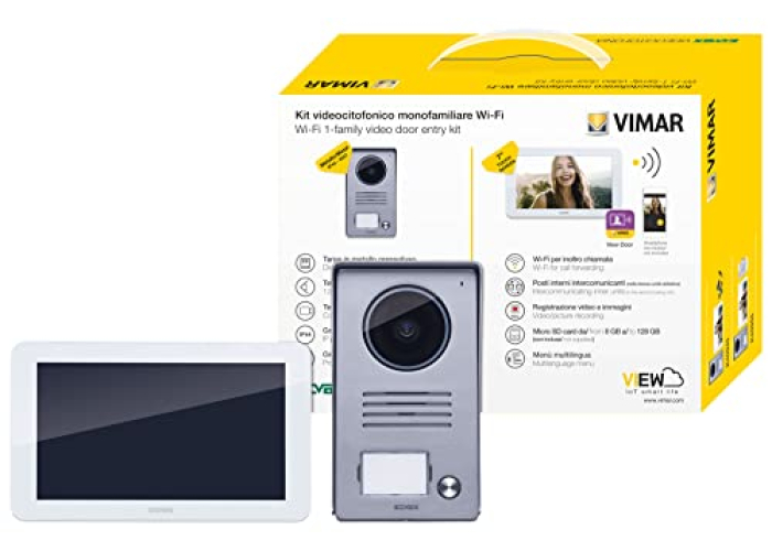 Vimar K40945 Video-Türsprechanlage mit WLAN und 7-Zoll-Touchscreen Weiß Vimar K40945 Video-Türsprechanlage mit WLAN und 7-Zoll-Touchscreen Weiß