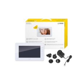 Vimar K42912 7" LCD Additional Monitor for Video Door Intercom System with Touch Buttons