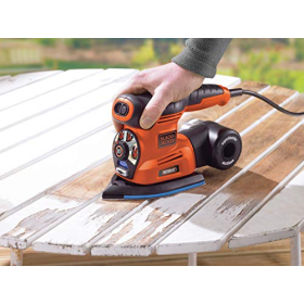BLACK+DECKER 4-in-1 multi-sander with 19 accessories and carrying case