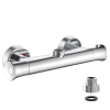 Kisimixer thermostatic shower mixer made of brass with scald protection, chrome