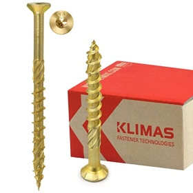 KLIMAS universal wood panel screws, countersunk head, for terraces, 4.0 x 50 mm, 200 pieces