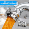 Stainless steel hose clamp set, 110 pieces, adjustable 8–44 mm, assortment for pipes, water lines and vehicles