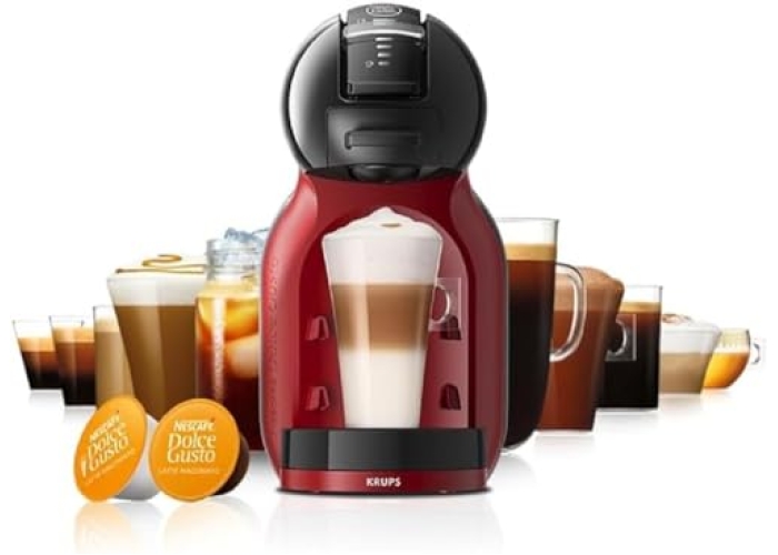 Капсульная кофемашина NESCAFÉ Dolce Gusto Krups KP123H Mini Me | 15 баров | Компактный | Кофемашина высокого давления | Более 30 кофейных творений | Выбираемый размер напитка | Черный/вишнево-красный Капсульная кофемашина NESCAFÉ Dolce Gusto Krups KP123H Mini Me | 15 баров | Компактный | Кофемашина высокого давления | Более 30 кофейных творений | Выбираемый размер напитка | Черный/вишнево-красный