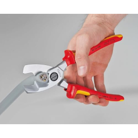 KNIPEX Tijeras Cortacables VDE 200 mm, Doble Corte, Aisladas, Cromadas
