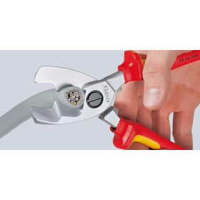 KNIPEX Tijeras Cortacables VDE 200 mm, Doble Corte, Aisladas, Cromadas