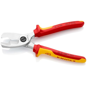 KNIPEX Tijeras Cortacables VDE 200 mm, Doble Corte, Aisladas, Cromadas