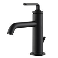 Mezclador de lavabo KRAUS Ramus KBF-1221MB con mango y desagüe para barra de elevación, negro mate