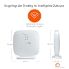 Kit básico de sistema de alarma Gigaset, sirena, detector de movimiento, alarma para puertas y ventanas, Alexa y Google