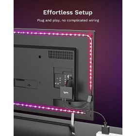Lytmi TV LED Backlight, RGBIC, HDMI 2.0 Sync Box, for 25-55 inch, Customizable Light Strip
