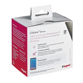Controlador inalámbrico inteligente Legrand Celiane con Netatmo, luz y enchufe, color grafito