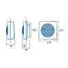 CATA LHV 160 wall and window ventilator Ø160 mm, quiet operation, 450 m³/h air flow