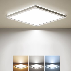 Lámpara de techo LED BLNAN, 18 W, panel plano, blanco cálido neutro frío, 3000 K/4000 K/5000 K, con retroiluminación, 1800 lm