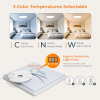 BLNAN LED Ceiling Light, 18W Ceiling Lamp Flat Warm Neutral Cold White 3000K/4000K/5000K Panel With Backlight 1800lm