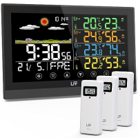 Funkwetterstation LFF, Innenbereich mit Sensoren, Farbdisplay