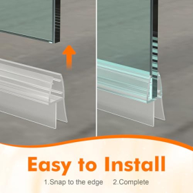 Ibergrif M102-80, Junta para Mampara de Ducha 80 cm, Compatible con Cristal de 5-8 mm, Impermeable