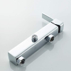 Ibergrif Gold Einhebel-Quadrat-Duscharmatur mit Handbrause und Chrom-Finish