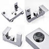 Ibergrif M13005 Angled Bath Mixer Set with Bath Spout, Complete with Shower Head, Shower Holder and Shower Hose, Chrome-Plated, Silver