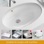 Ibergrif M20502 Click-Clack universal sink drain with overflow, plug valve for bidets, silver