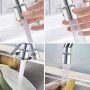 360° rotatable faucet filter with water saving function and double nozzle