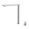 Grifo de cocina Ibergrif M22139 giratorio 360°, monomando, cromado y plateado