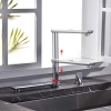 Grifo de cocina Ibergrif M22139 giratorio 360°, monomando, cromado y plateado