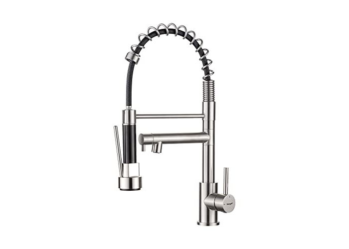 Ibergrif M22144A, dispensador de leche para la cocina con pulverizador retráctil de 2 chorros Ibergrif M22144A, dispensador de leche para la cocina con pulverizador retráctil de 2 chorros
