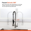 Ibergrif M22144A, dispensador de leche para la cocina con pulverizador retráctil de 2 chorros