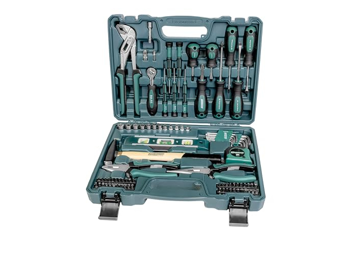 Mannesmann 87-piece tool set in a case, green, 1 piece Mannesmann 87-piece tool set in a case, green, 1 piece